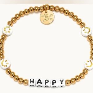 Little Words Project HAPPY gold bracelet